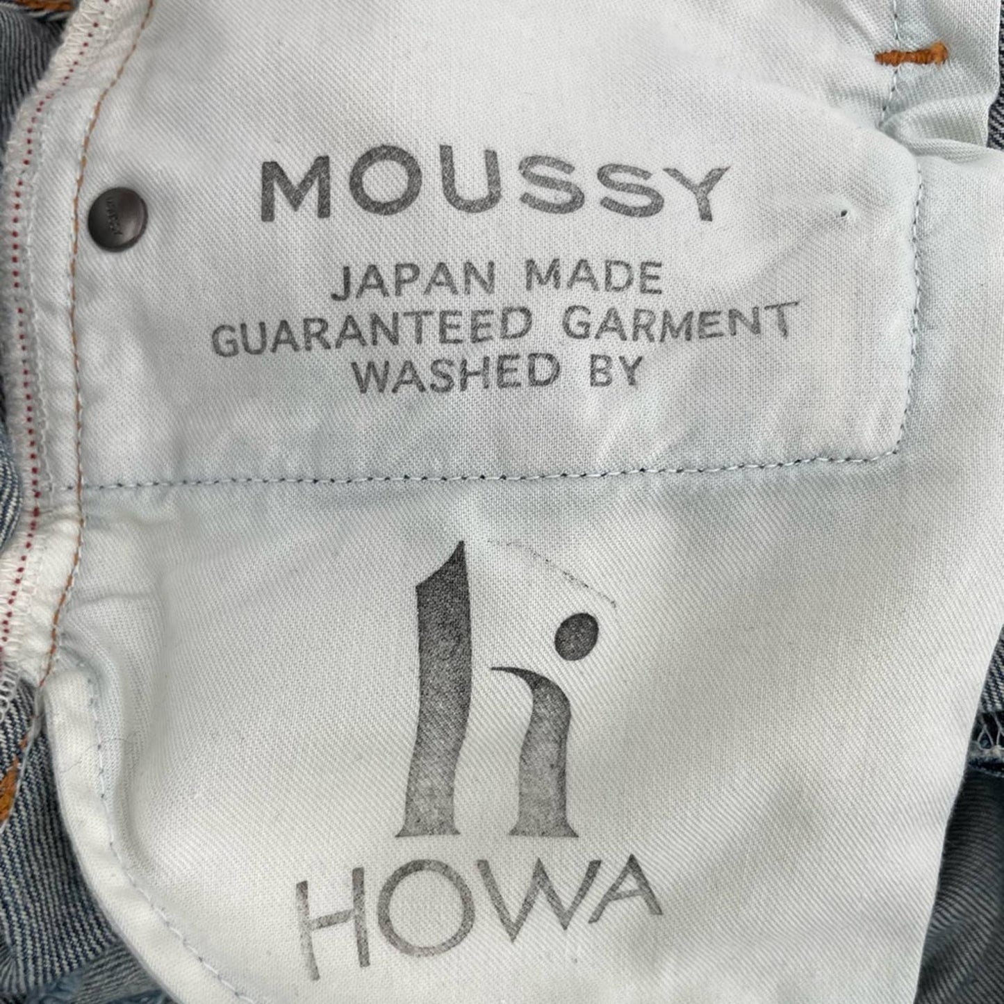 Moussy Premium Distressed Embroidered Patch Blue Jeans 27 Style 0108AC11-5960-1 Size 27