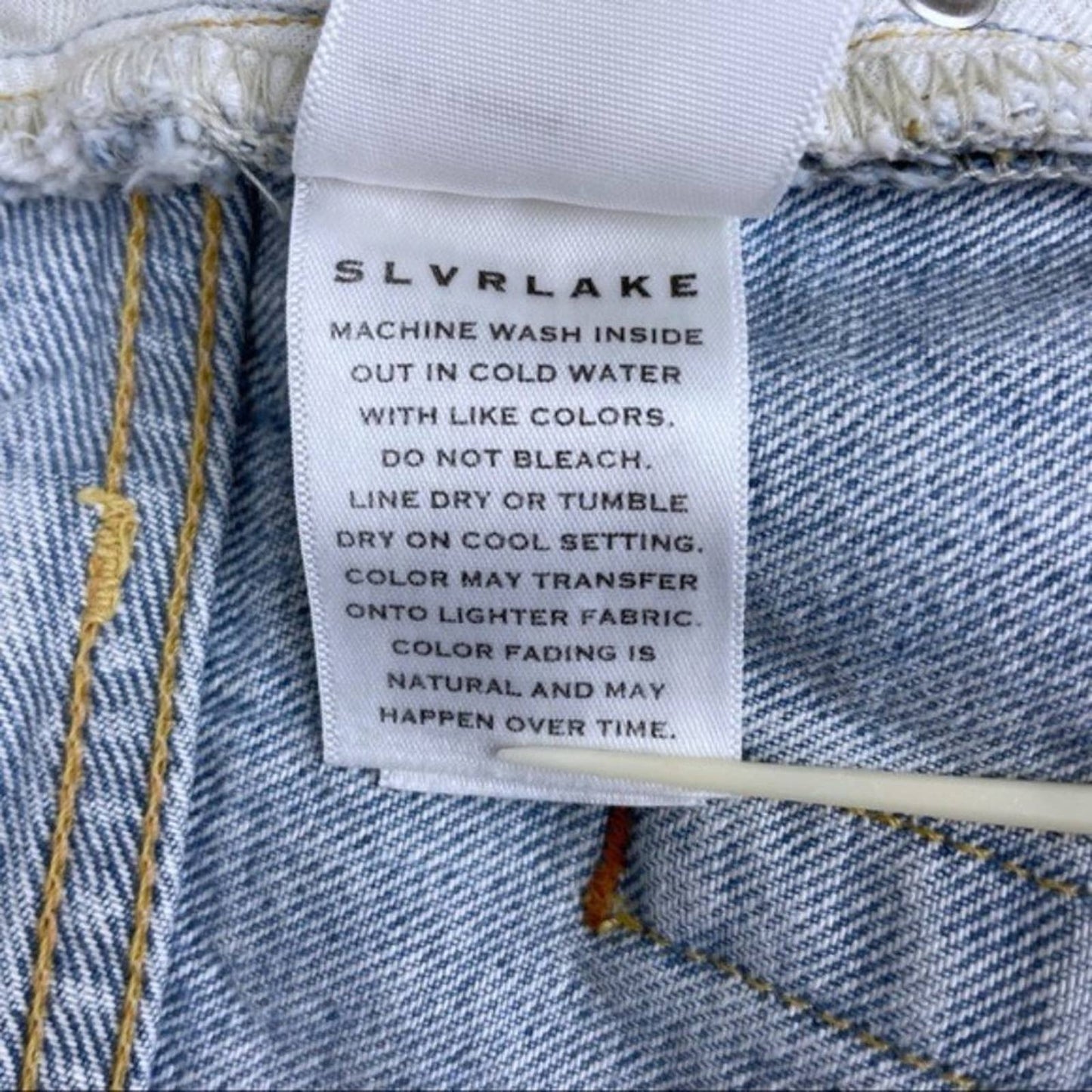 SLVRLAKE Farrah Short Time Worn Wash Light Blue Cutoff High Rise Jean Shorts Size 30