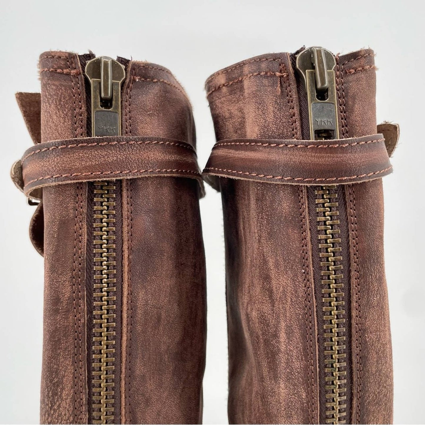 Freebird by Steven Cody Brown Distressed Leather Slouchy Engineer Pirate Boot Size 7