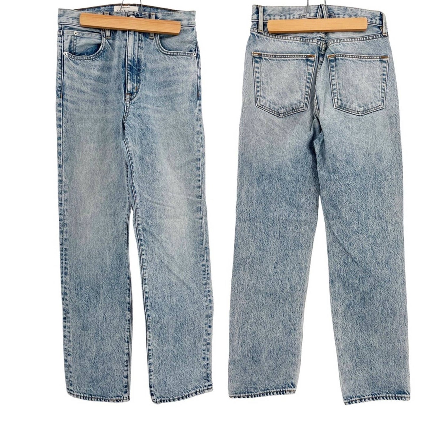 SLVRLAKE Dakota High Rise Relaxed Fit Crosby Light Acid Wash Denim Blue Jeans Size 26