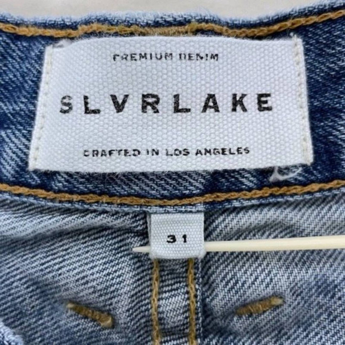 SLVRLAKE Beatnik High Rise Slim Fit Don’t Be Cruel Medium Wash Denim Blue Jeans Size 31