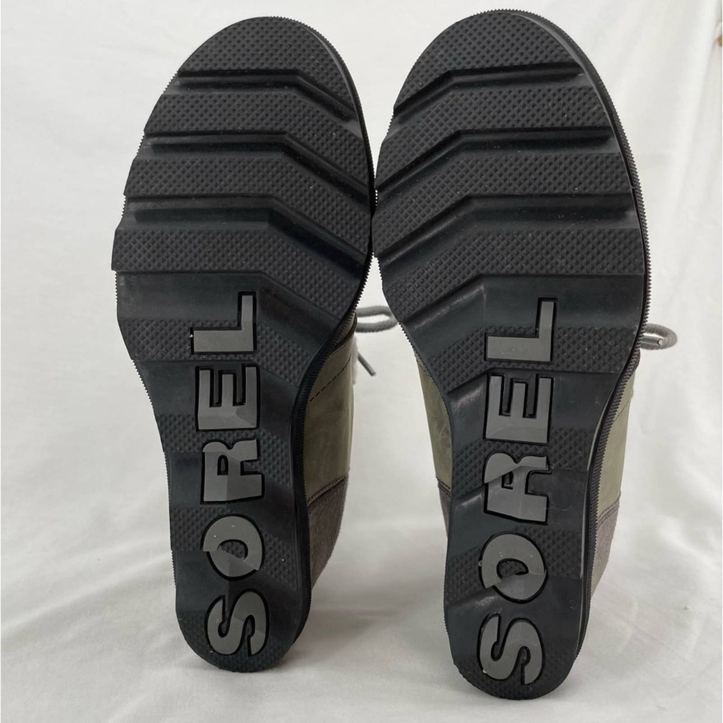 Sorel Joan of Arctic Wedge II Shearling Leather Boots Quarry Grey Greige Size 9.5