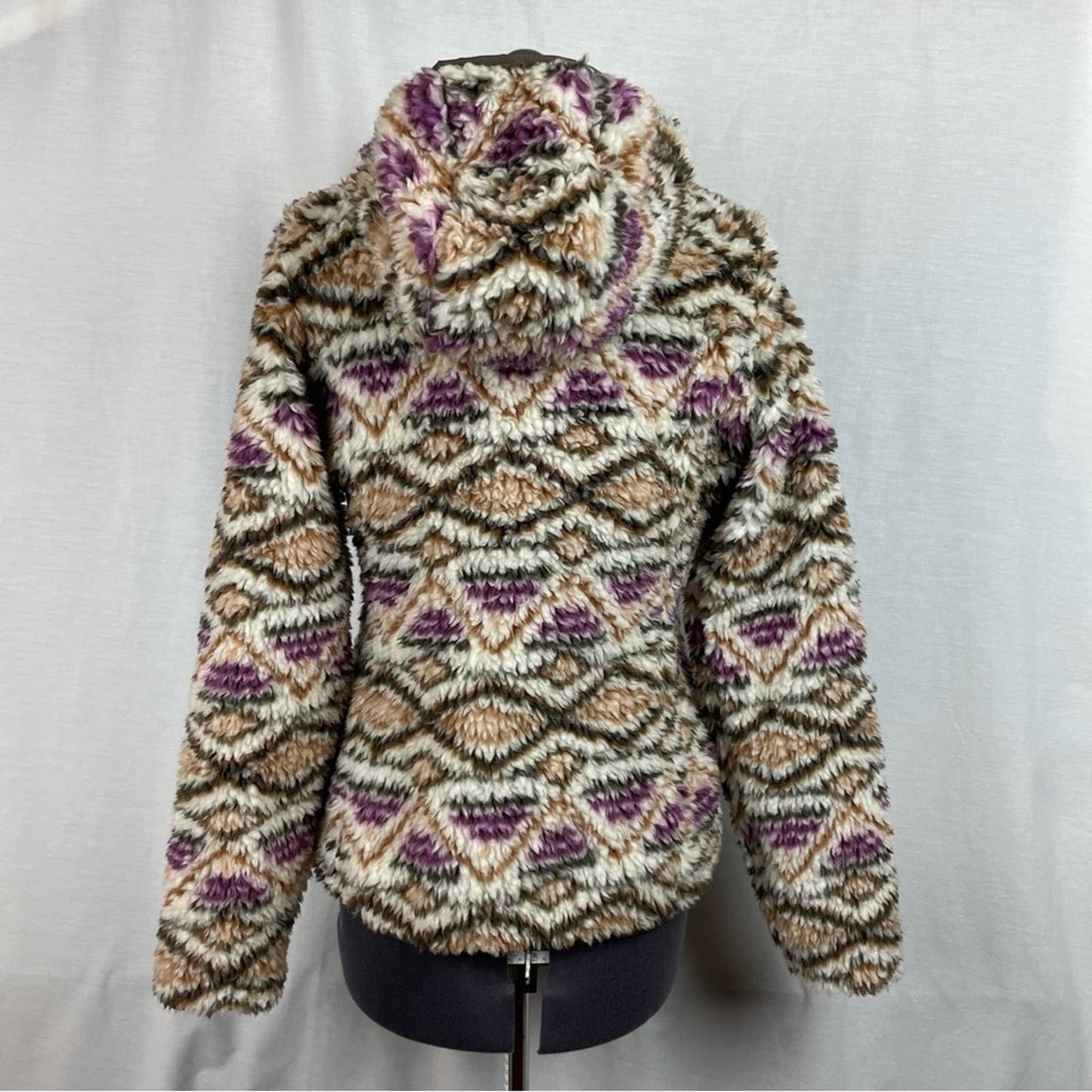 Patagonia Retro-X Cardigan Deep Pile Fleece Hoody Jacket Aiyana Raw Linen Aztec Size S