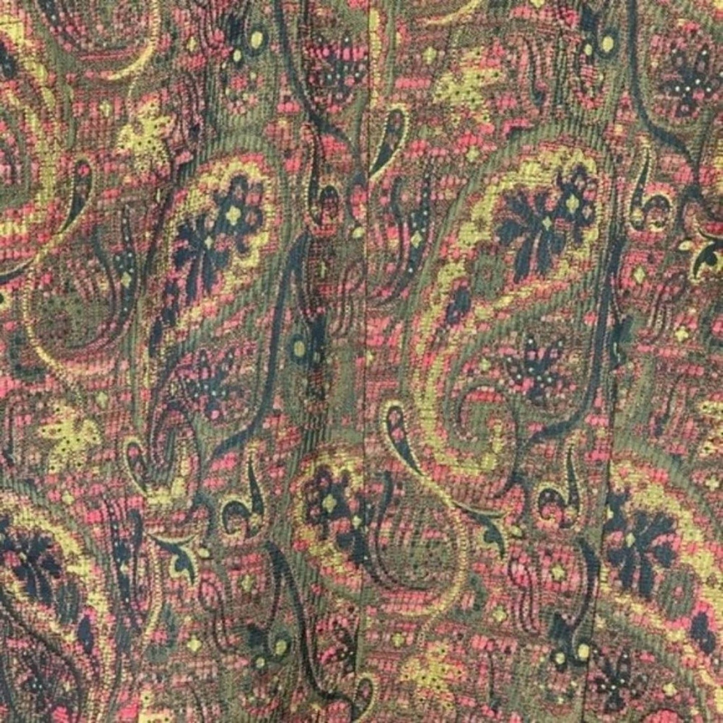 Tesori Jacket Paisley Bouclé Wool Blend Earth Tones Open Front Fall Blazer Size S