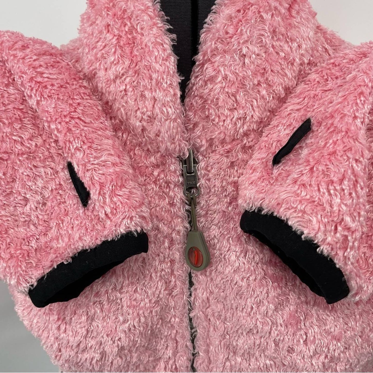 Hot Chillys Pink Shaggy Fuzzy Sherpa Fleece Jacket Shooter Series Zip In Layer Size M