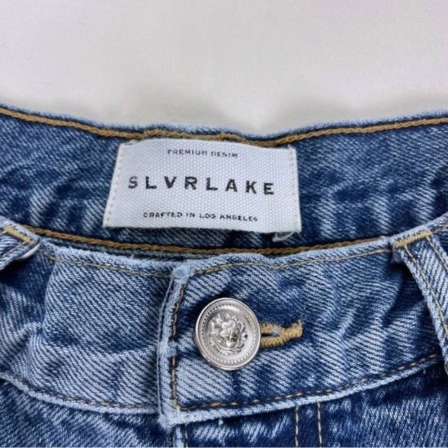 SLVRLAKE Beatnik High Rise Slim Fit Don’t Be Cruel Medium Wash Denim Blue Jeans Size 31