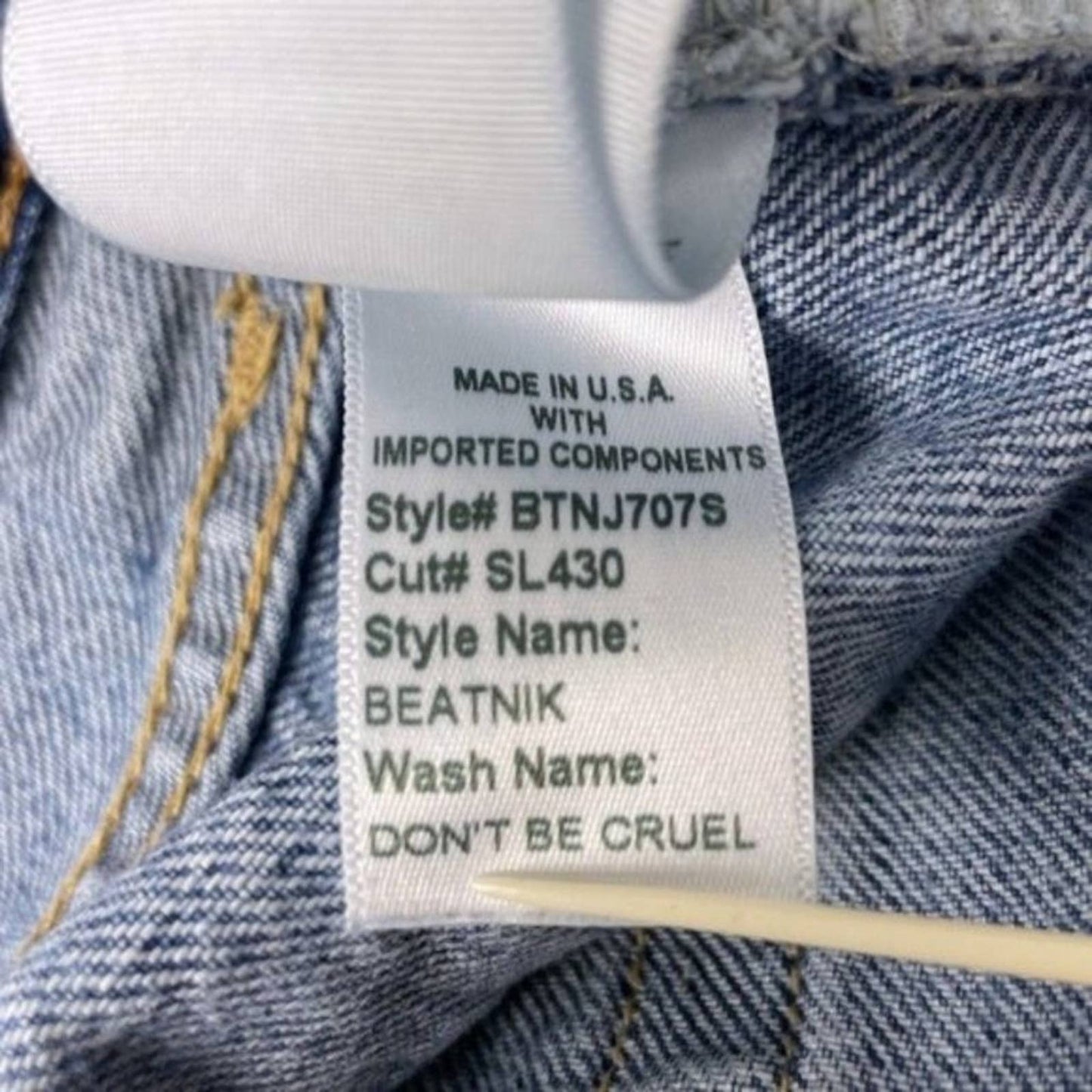 SLVRLAKE Beatnik High Rise Slim Fit Don’t Be Cruel Medium Wash Denim Blue Jeans Size 31