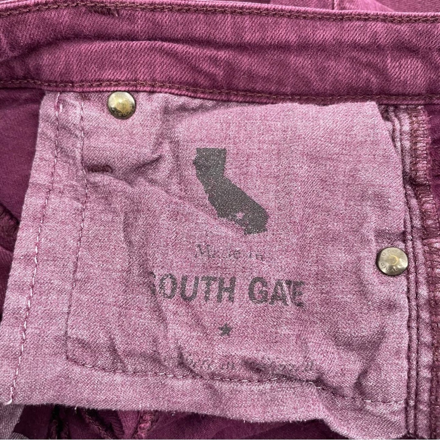 AG Adriano Goldschmied The Stevie Ankle Slim Straight Leg Purple Plum Jeans Size 27