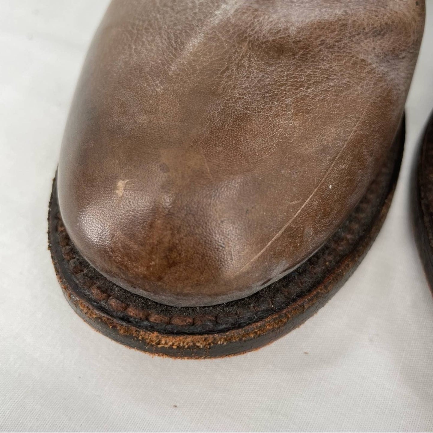 Freebird by Steven Coal Grey Gray Brown Lace Up Tall Distressed Leather Boots Size 7