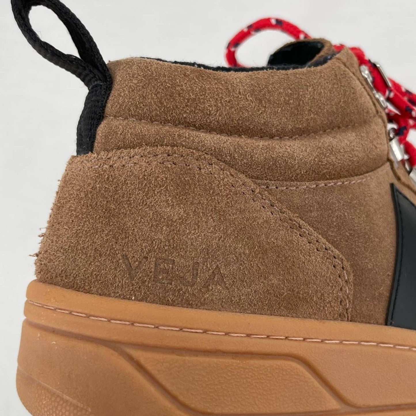 Veja Roraima Brown Black Gum Suede Leather Flannel Lined Lace Up Boot Sneakers Size 9