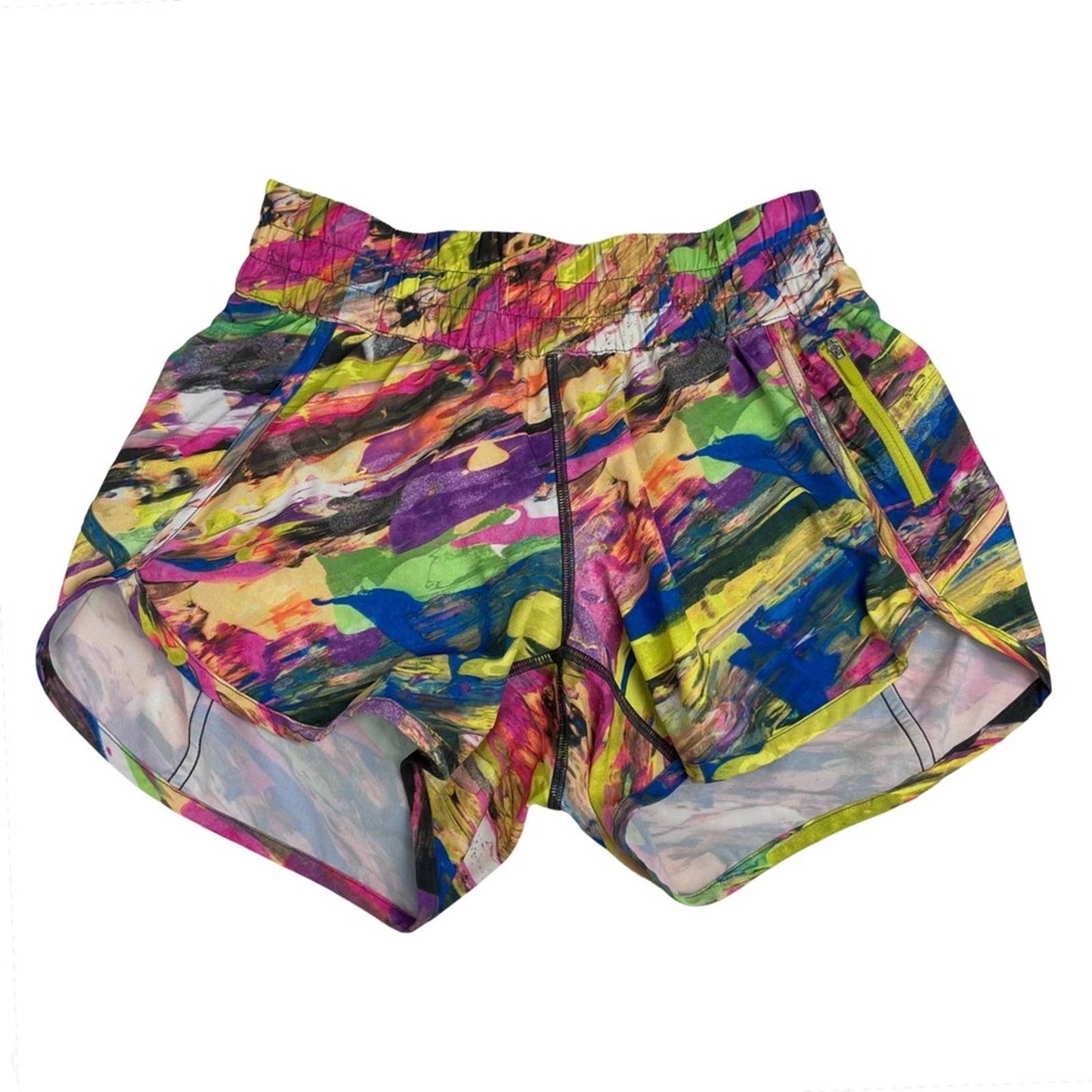 Lululemon Tracker Shorts V 4" Catalyst Multi Electric Abstract 90s Y2K Style Size 6