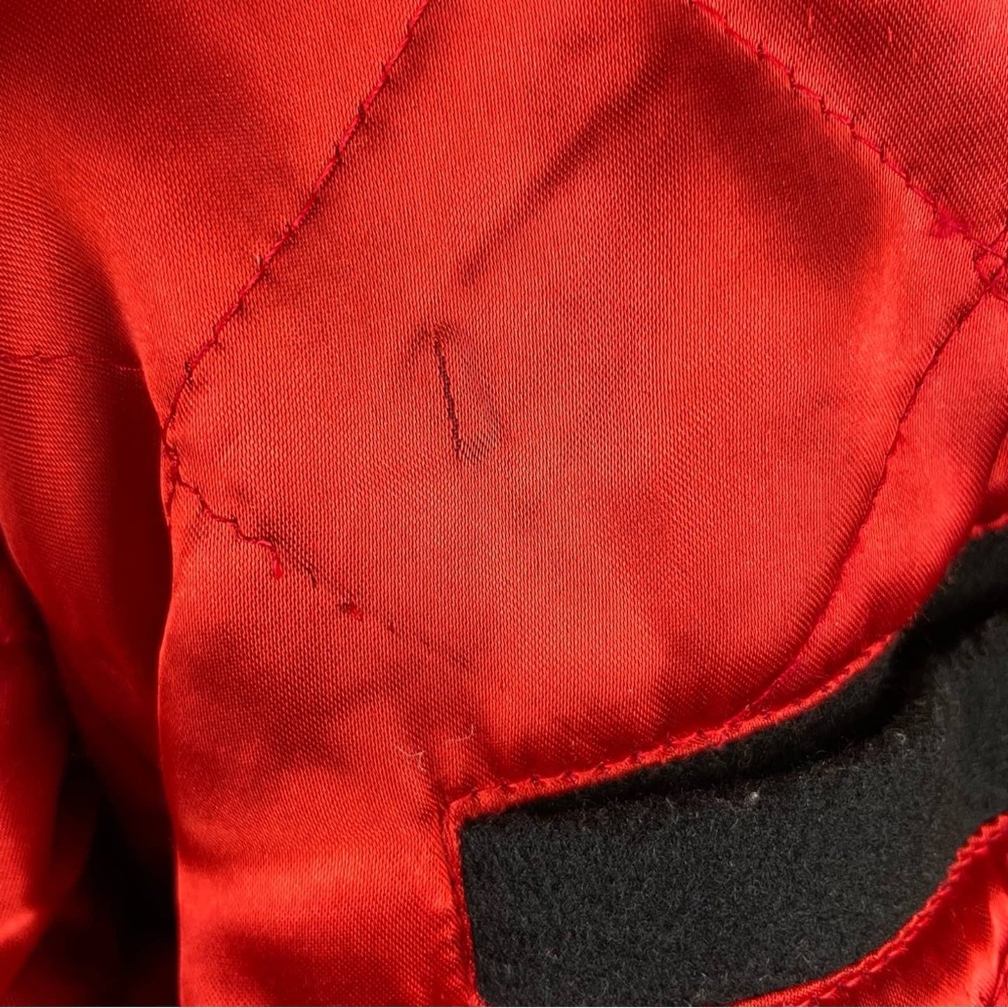 Vintage The Limited 90s Varsity Letterman Bomber Jacket Red Leather Black Wool Size S