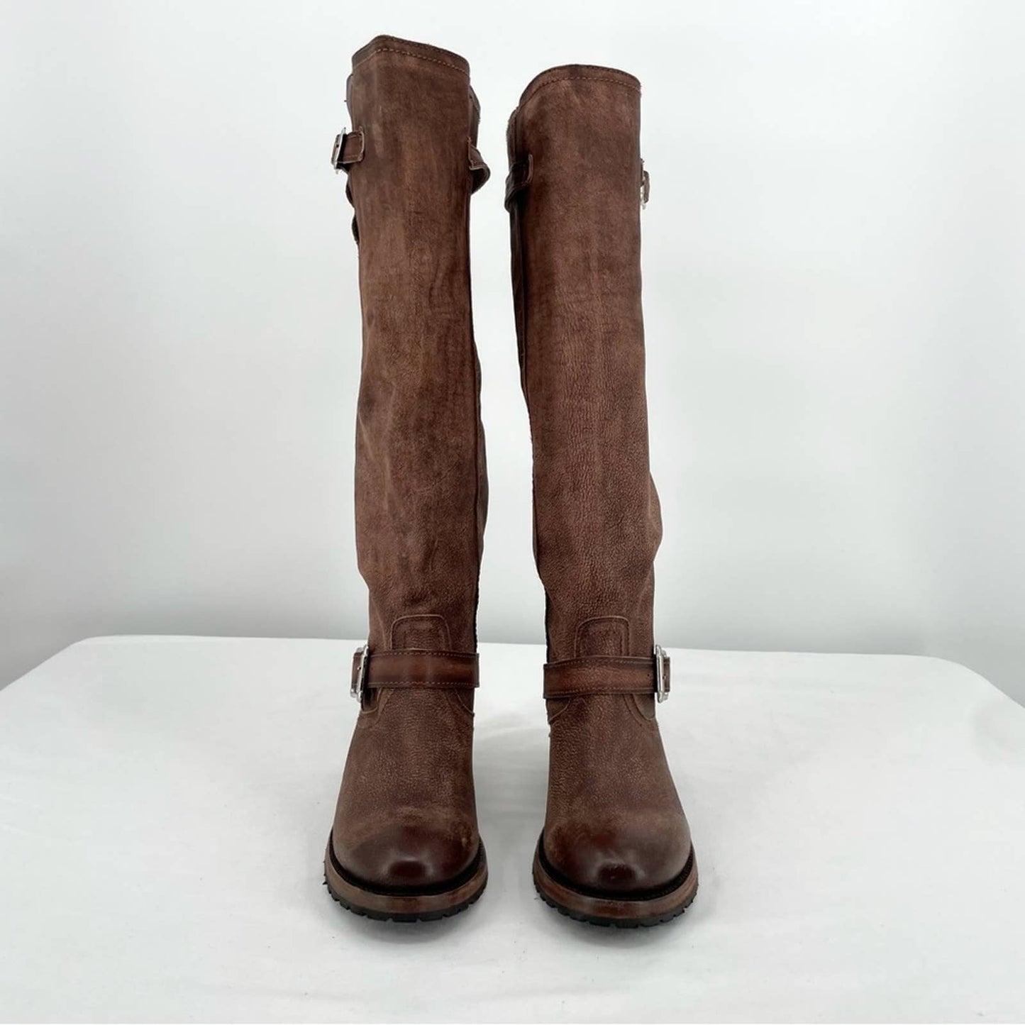 Freebird by Steven Cody Brown Distressed Leather Slouchy Engineer Pirate Boot Size 7