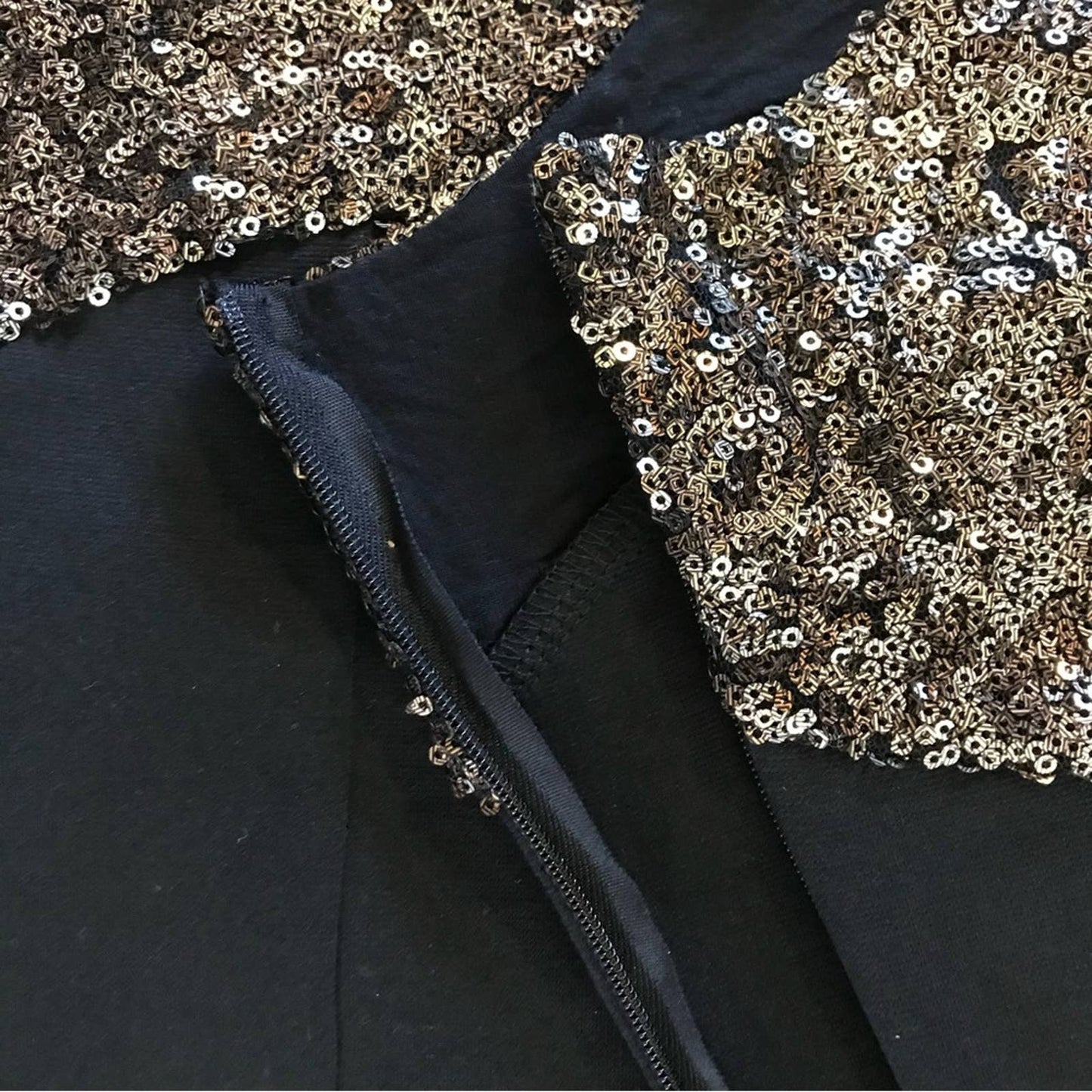 NWT OneTeaspoon Stoned Black Gold Sequin Bodycon Party NYE Holiday Dress Size XXS