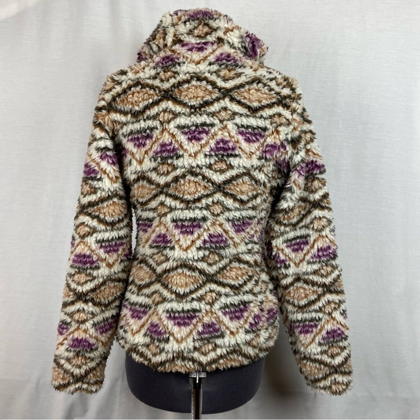 Patagonia Retro-X Cardigan Deep Pile Fleece Hoody Jacket Aiyana Raw Linen Aztec Size S