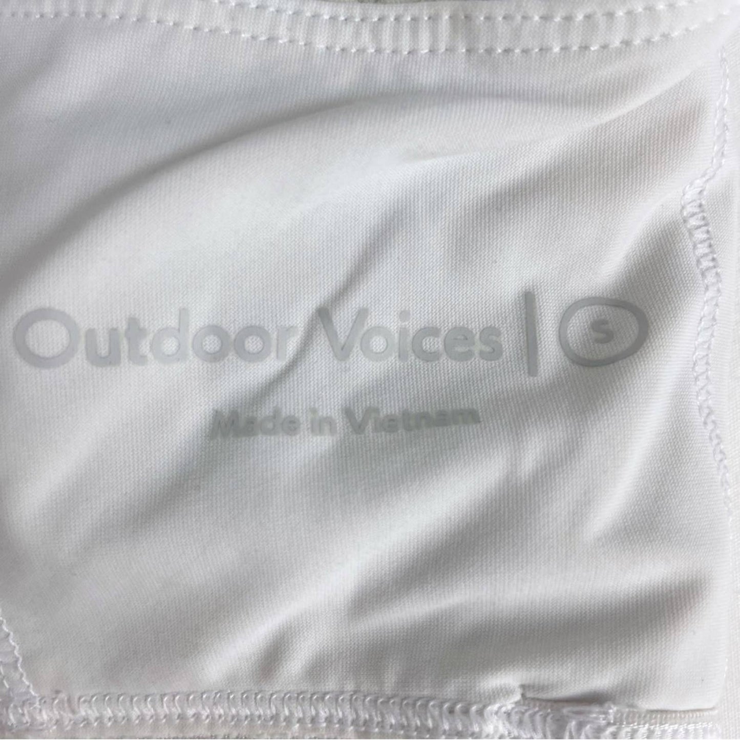 Outdoor Voices Doing Things Sports Bra Snow Leopard Animal Print Athletic Top Size S