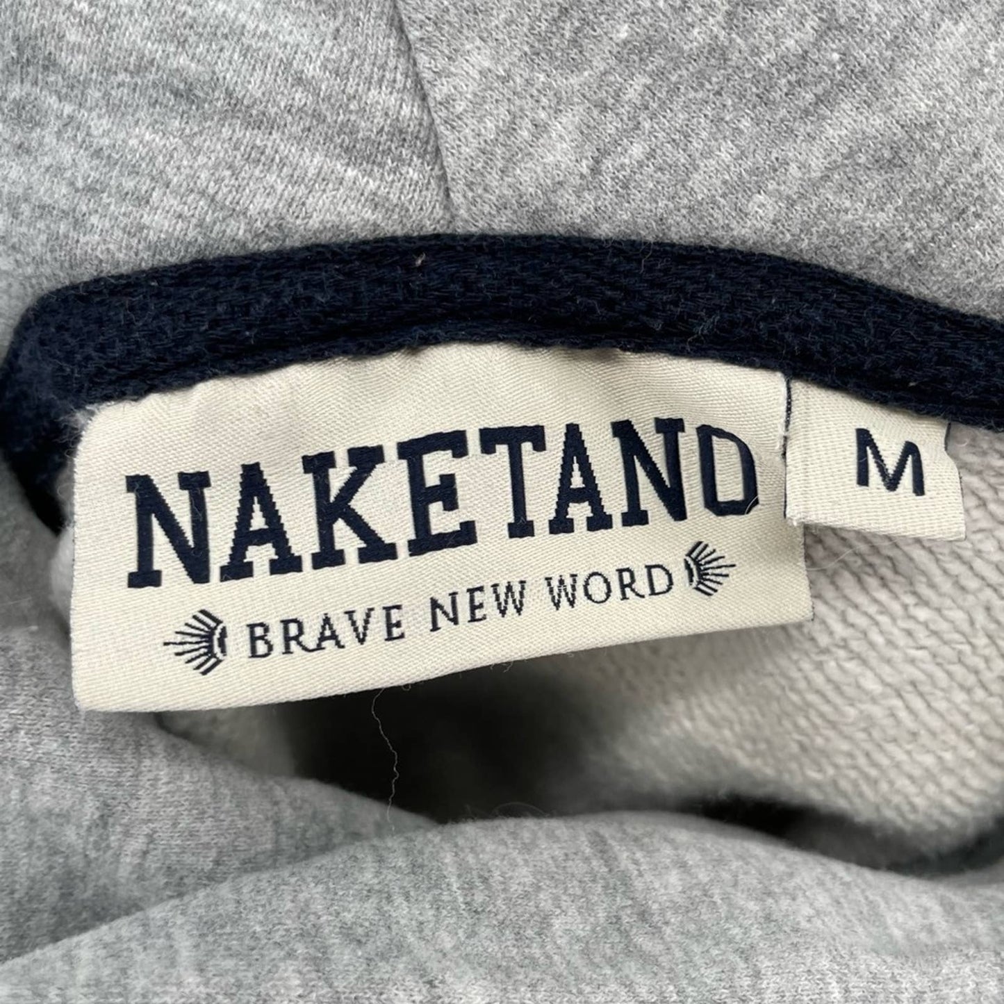 Naketano Light Grey Hoodie Cozy Long Length Hooded Tunic Dress Hoody Cowl Pocket Size M