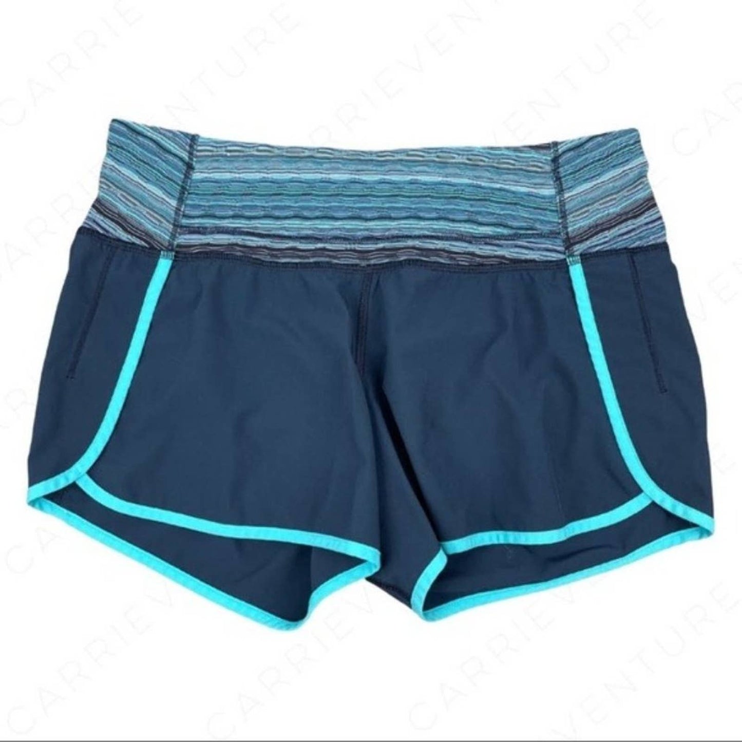 Lululemon Run Times Short Navy Inkwell Space Dye Twist Running Activewear Active Size 4