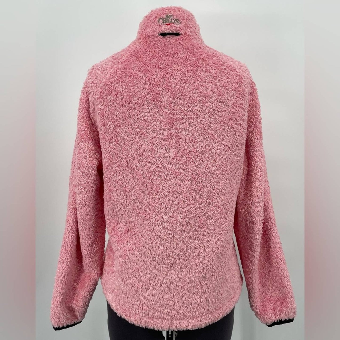 Hot Chillys Pink Shaggy Fuzzy Sherpa Fleece Jacket Shooter Series Zip In Layer Size M