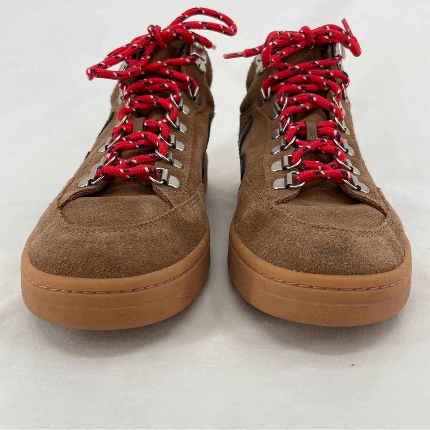Veja Roraima Brown Black Gum Suede Leather Flannel Lined Lace Up Boot Sneakers Size 9