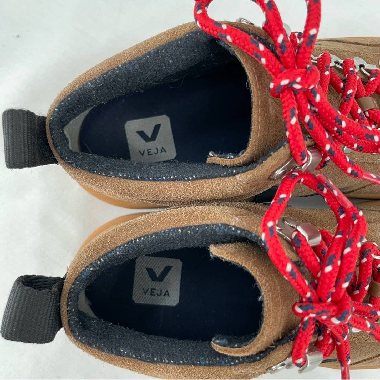 Veja Roraima Brown Black Gum Suede Leather Flannel Lined Lace Up Boot Sneakers Size 9