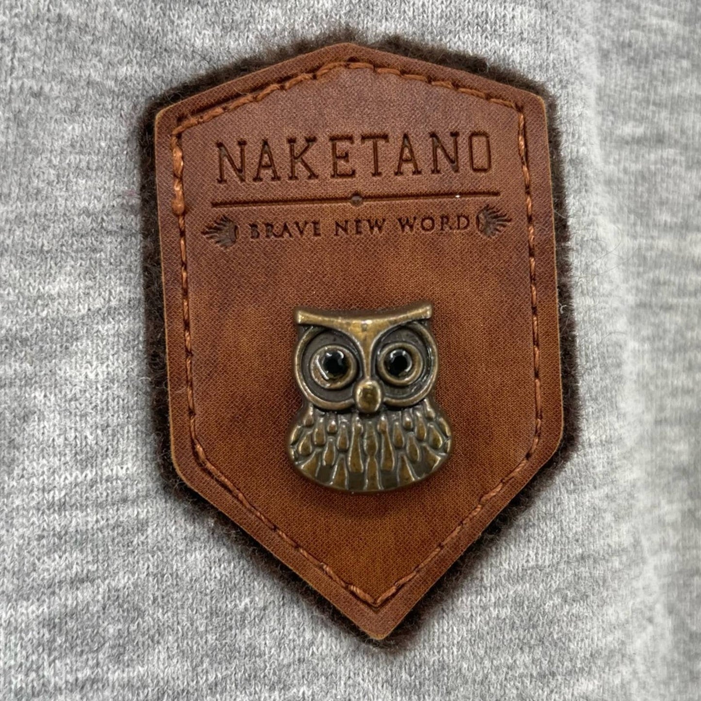 Naketano Light Grey Hoodie Cozy Long Length Hooded Tunic Dress Hoody Cowl Pocket Size M