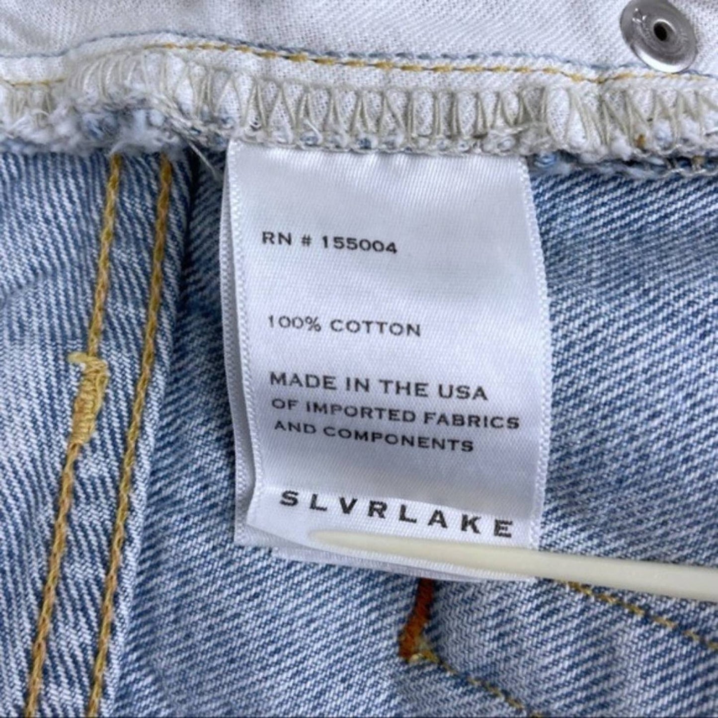 SLVRLAKE Farrah Short Time Worn Wash Light Blue Cutoff High Rise Jean Shorts Size 30