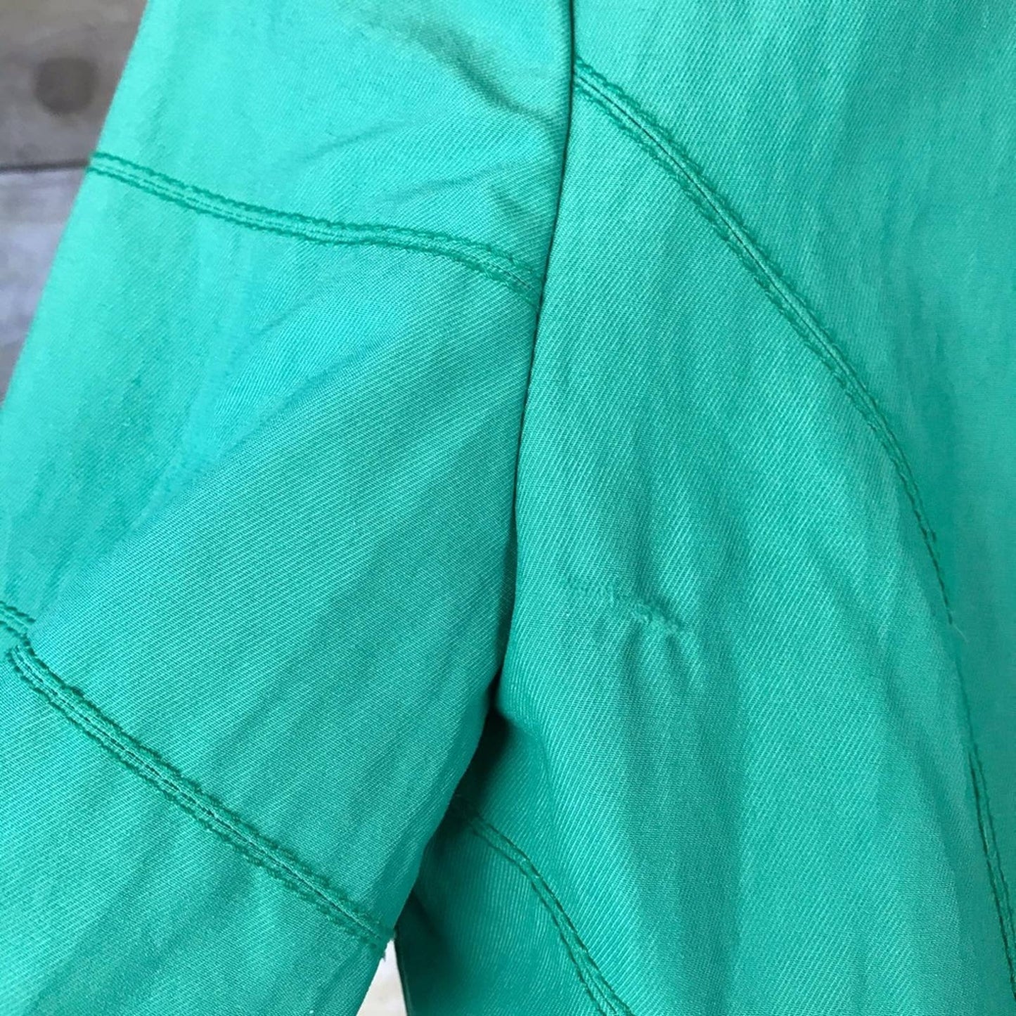 Sysmax Korean Moto Style Jacket Bright Spring Green Lightweight Zip Front 시스막스 Size XS
