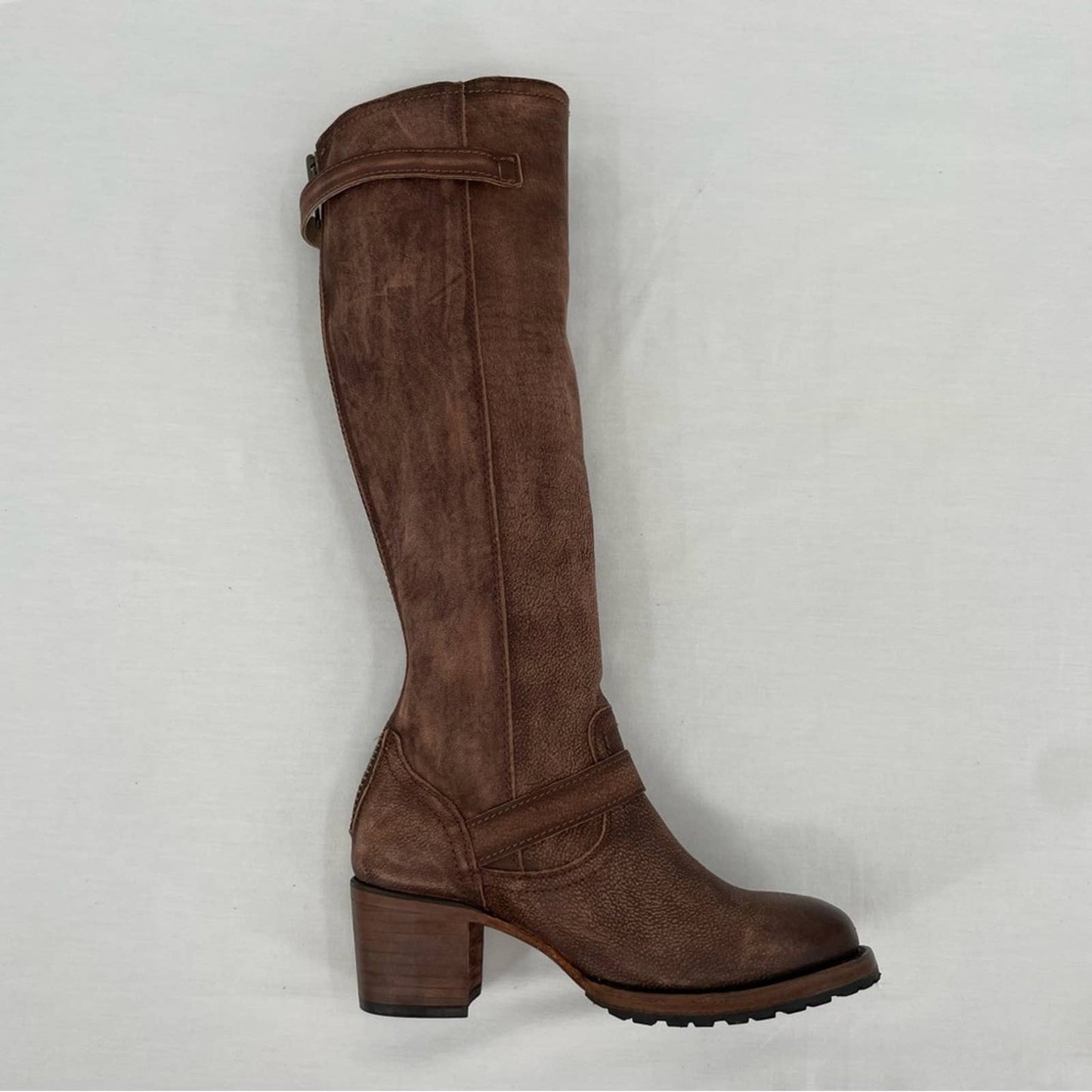 Freebird by Steven Cody Brown Distressed Leather Slouchy Engineer Pirate Boot Size 7