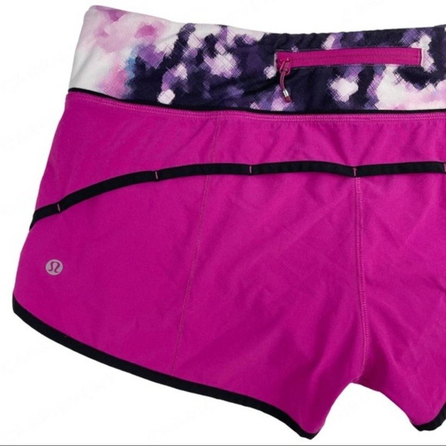 Lululemon Speed Short Raspberry Blooming Pixie Running Athletic Active Shorts Size 8