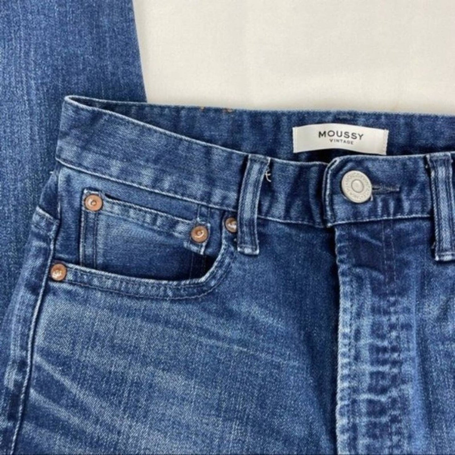 Moussy Vintage Willow Rebirth Skinny Ankle High Rise Stretchy Blue Jeans Style 025CAC12-2243 Size 26