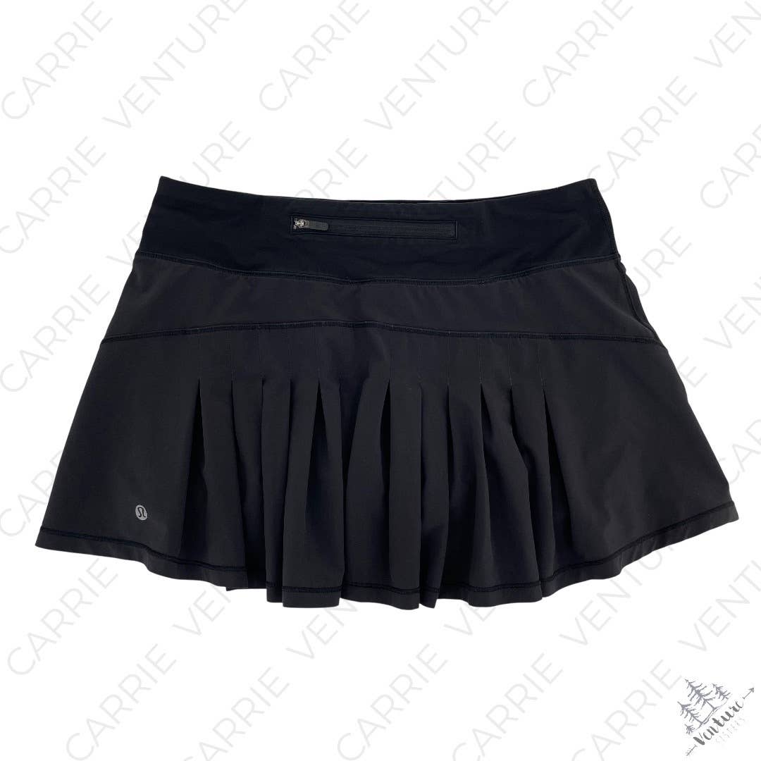 Lululemon Circuit Breaker Black Pleated Active Running Golf Tennis Skirt Skort Size 6