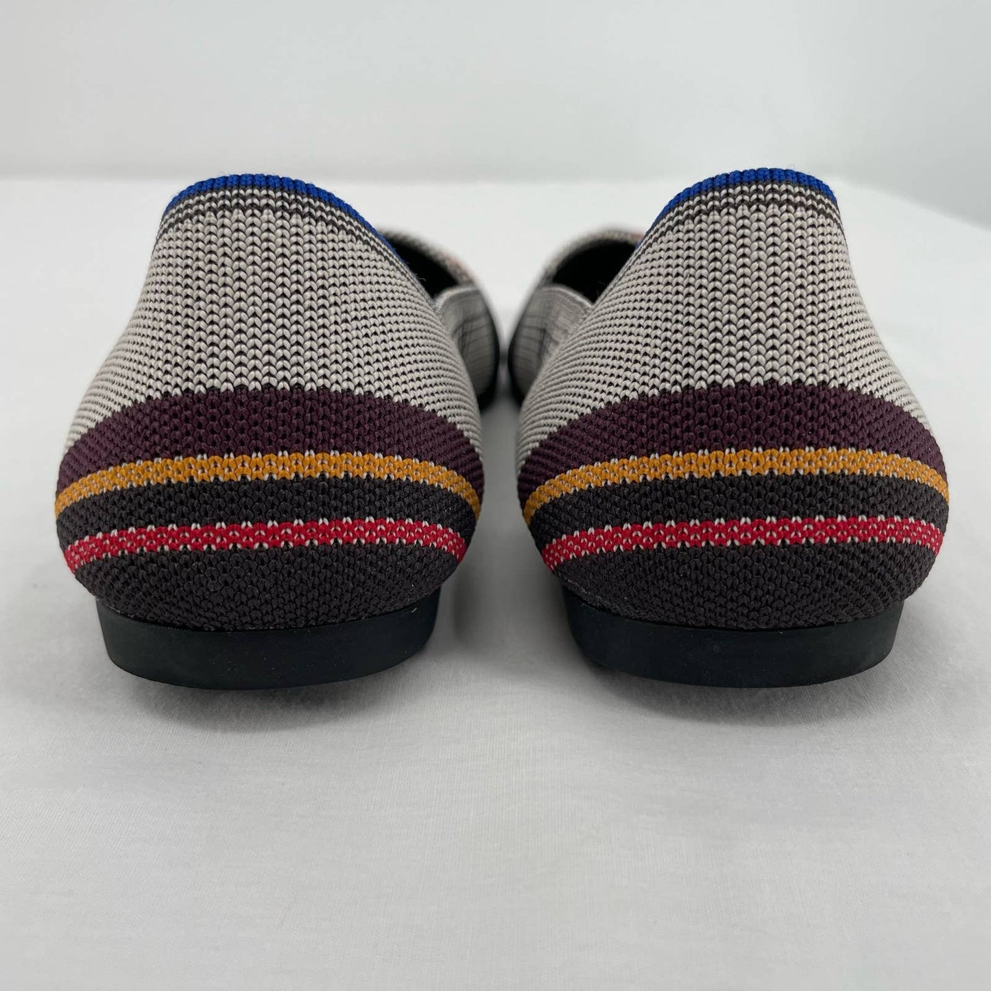 Rothy’s The Point VIB Inverse Stripe Multicolored Striped Flats Comfort Shoes Size 9