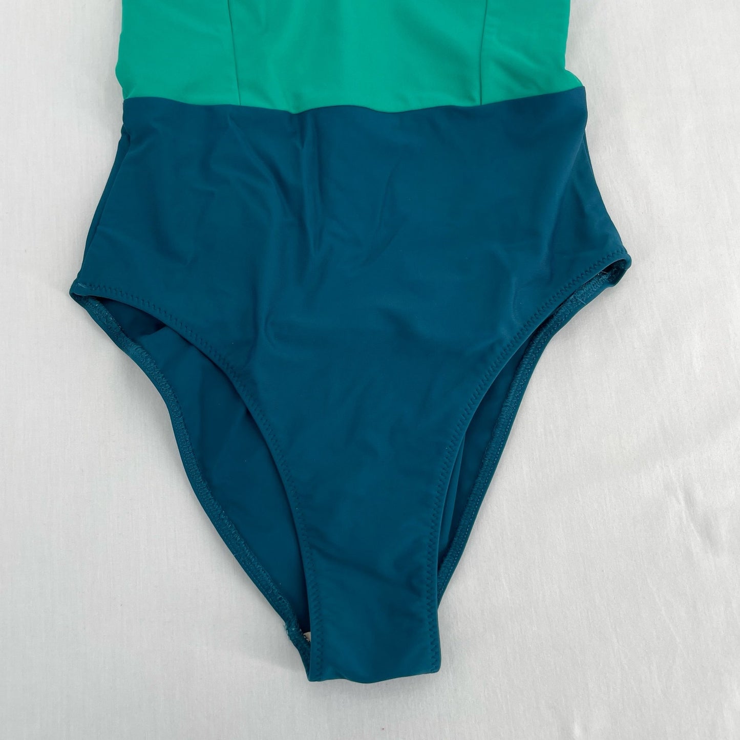 Summersalt The Swan Dive Green Teal Seaglass Seaweed Keyhole One Piece Swimsuit, Size 2