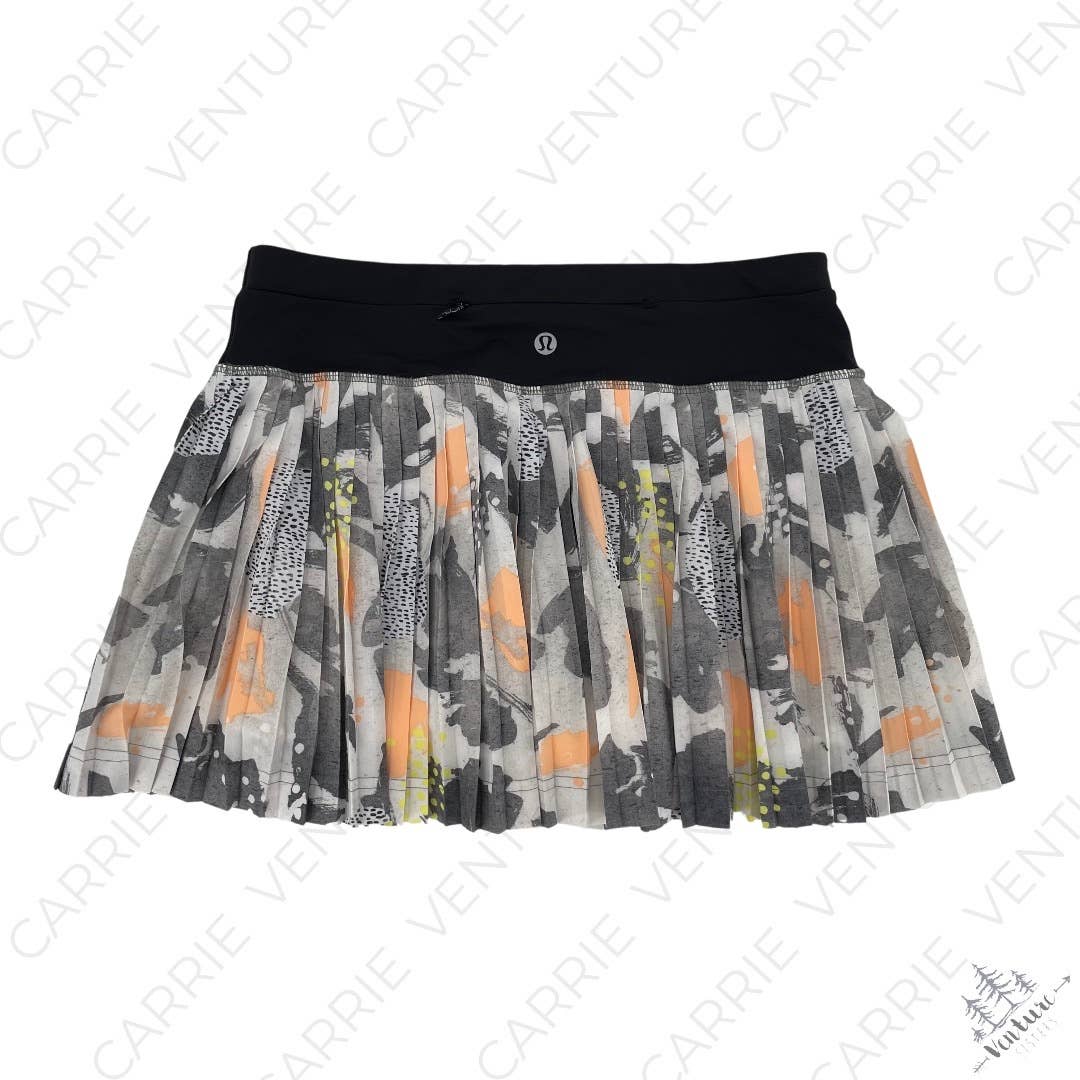 Lululemon Pleat To Street Skirt Mini Art Pop Pleated Active Skort Golf Tennis Size 4