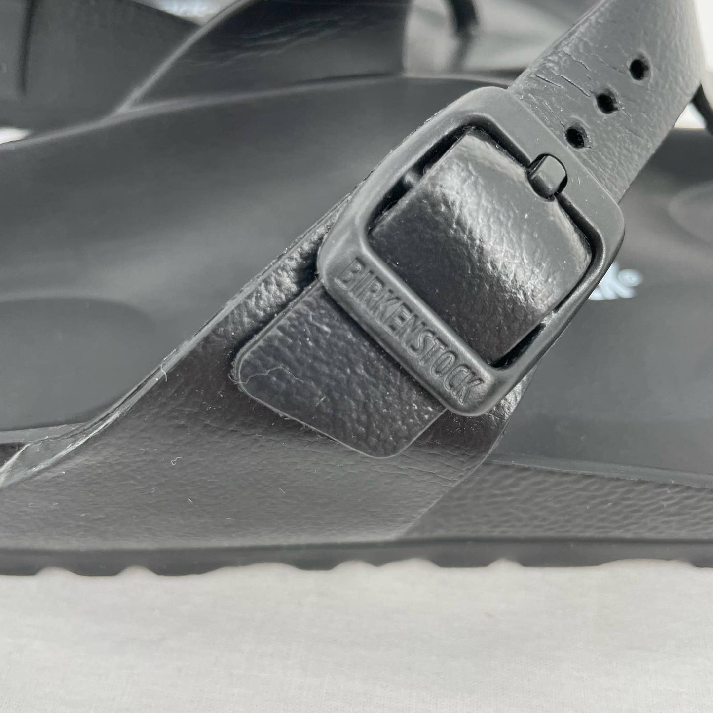 Birkenstock Gizeh Essentials EVA Solid Black Classic Thong Style Sandals Size EU 38