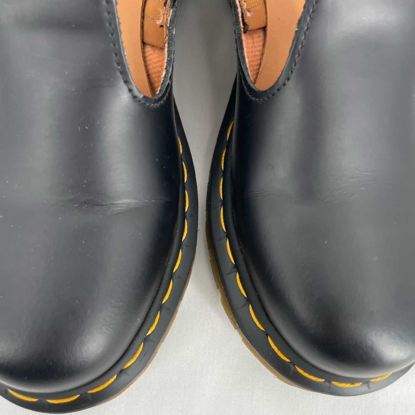 Dr. Martens Polley Mary Jane Black Smooth Leather Classic Academia Style Shoes Size 6