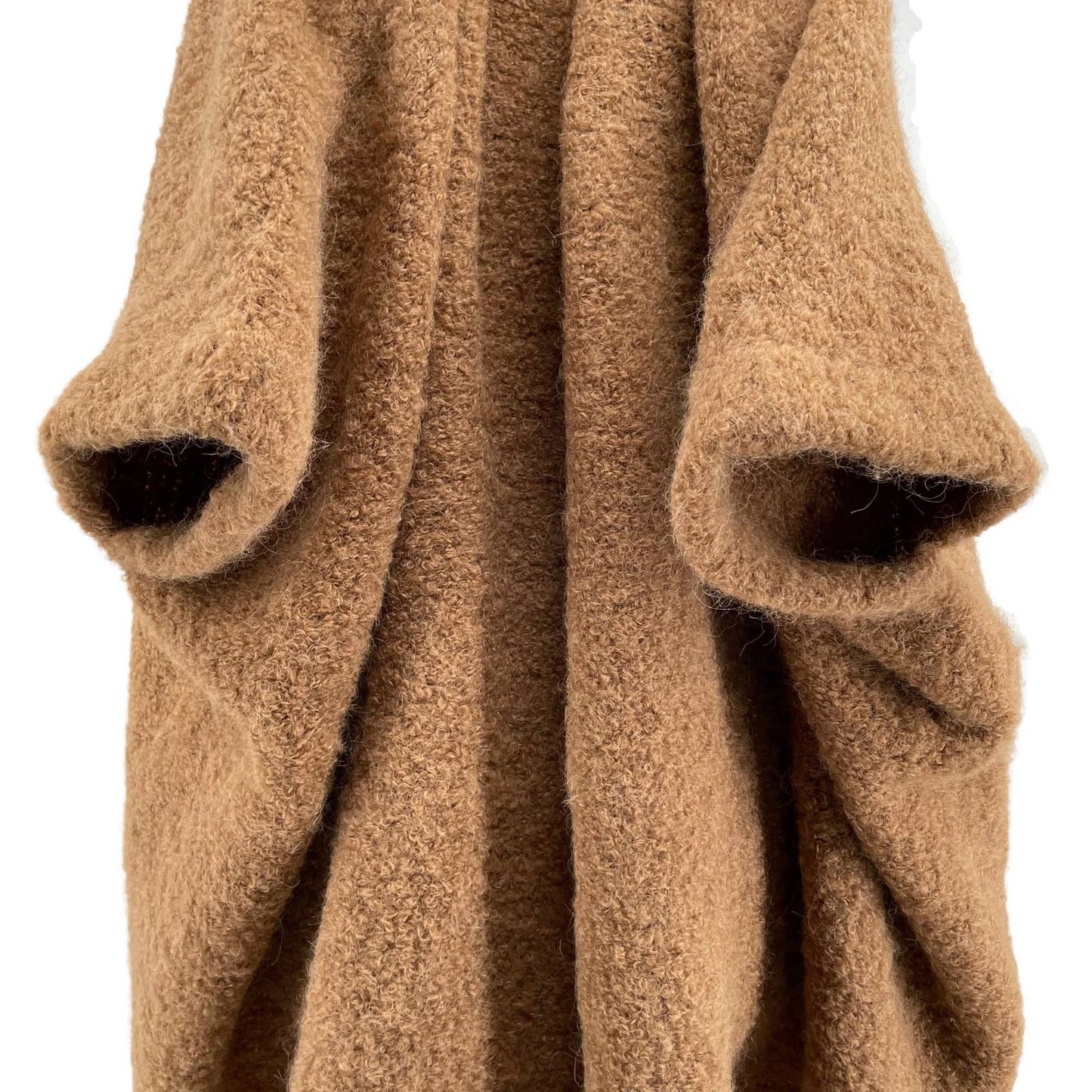 Lauren Manoogian Horizontal Poncho Camel Tan Oversized Alpaca Wool Blend One Size