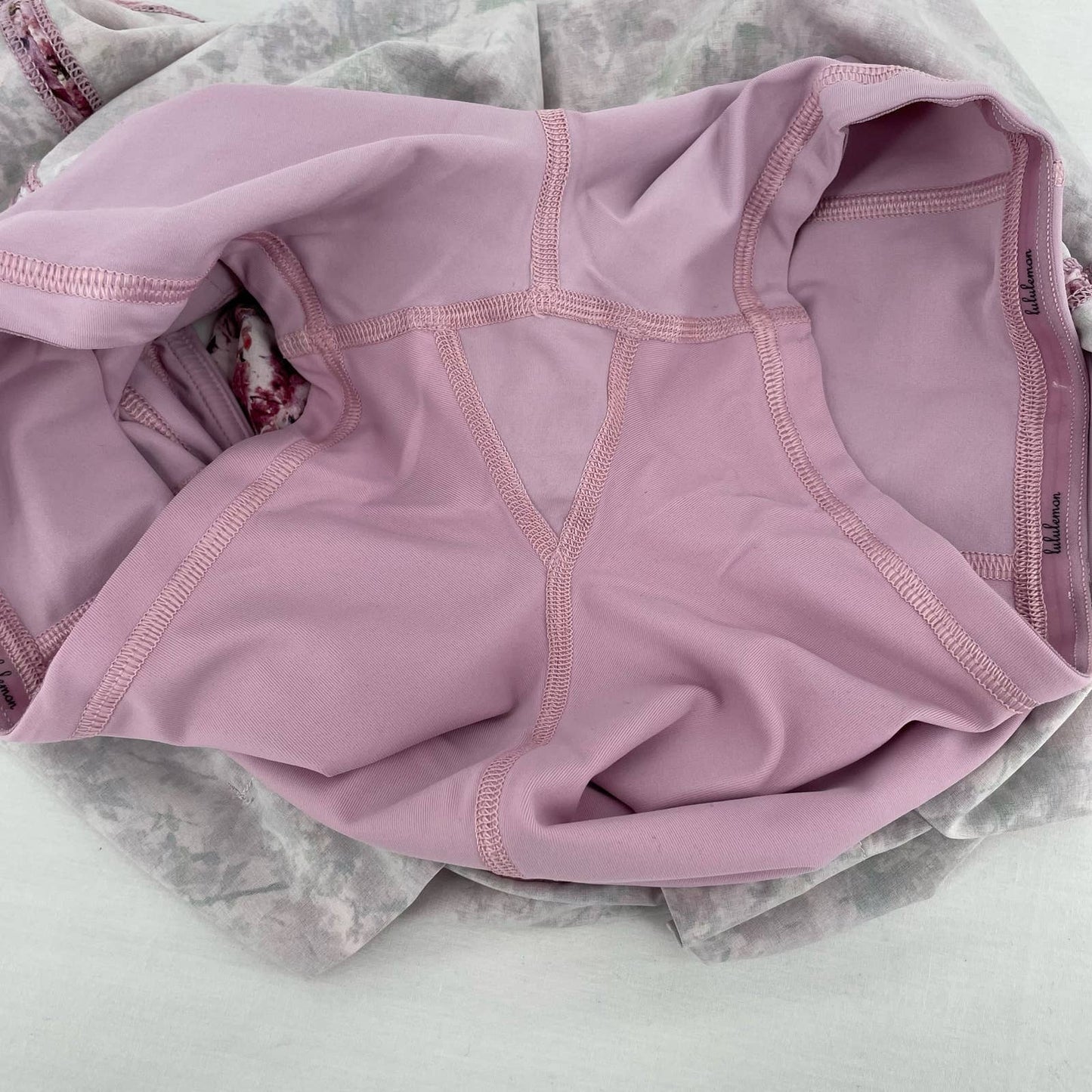 Lululemon Pace Rival Skirt Pink Blossom Spritz Floral Active Tennis Skort Size 4