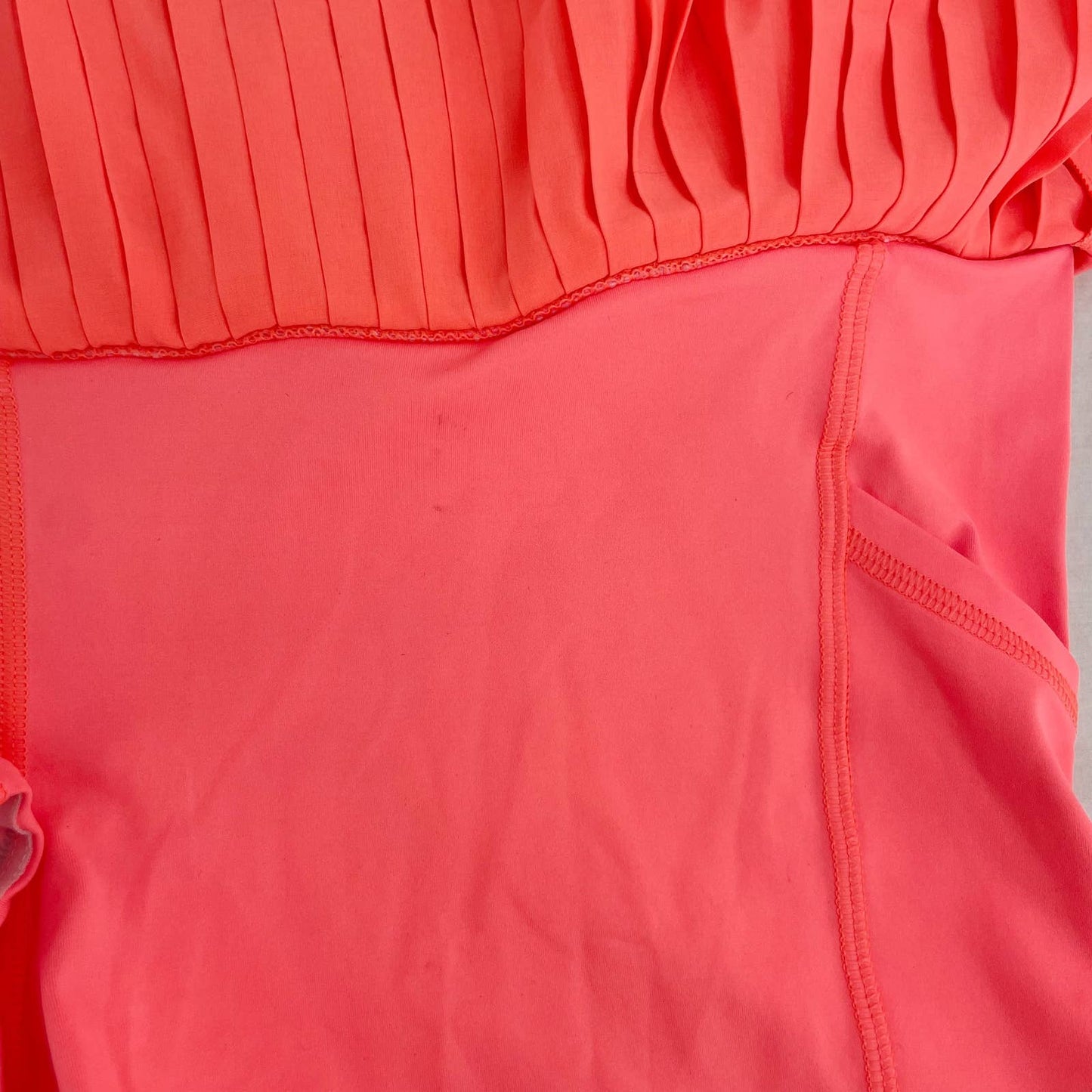Lululemon Pleat To Street II Skirt Neon Grapefruit Pleated Skort Tennis Orange Size 10