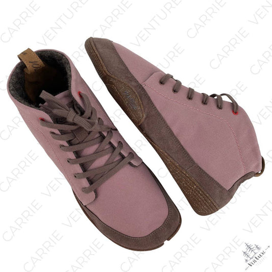 Wildling Winter Heath Rosewood Canvas Wool Barefoot Shoes Ankle Boots Unisex Size 43