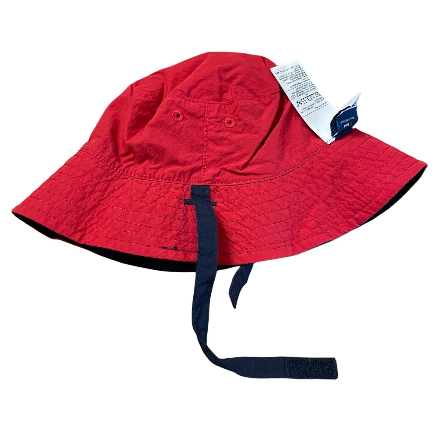 Old Navy Bucket Hat Reversible Navy Blue Red Summer Memorial Day 4th of July 0-6