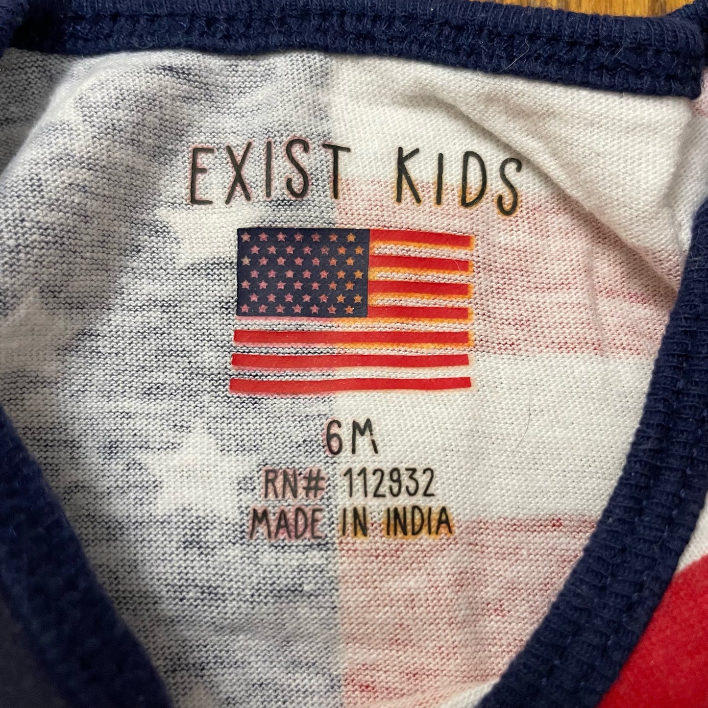 OBX American Flag Baby Romper Outer Banks July 4th Memorial Day Outfit 6 Months