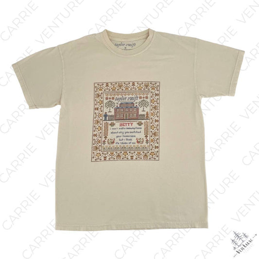 Taylor Swift Betty Cross Stitch Folklore Tee Rare CMA Limited Edition Merch Size M