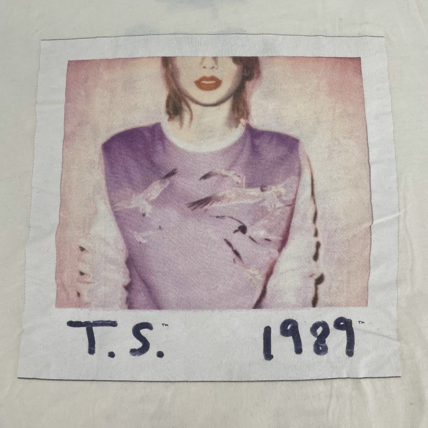 Taylor Swift 1989 Ringer Tee Polaroid Graphic World Tour Concert T-Shirt Size S