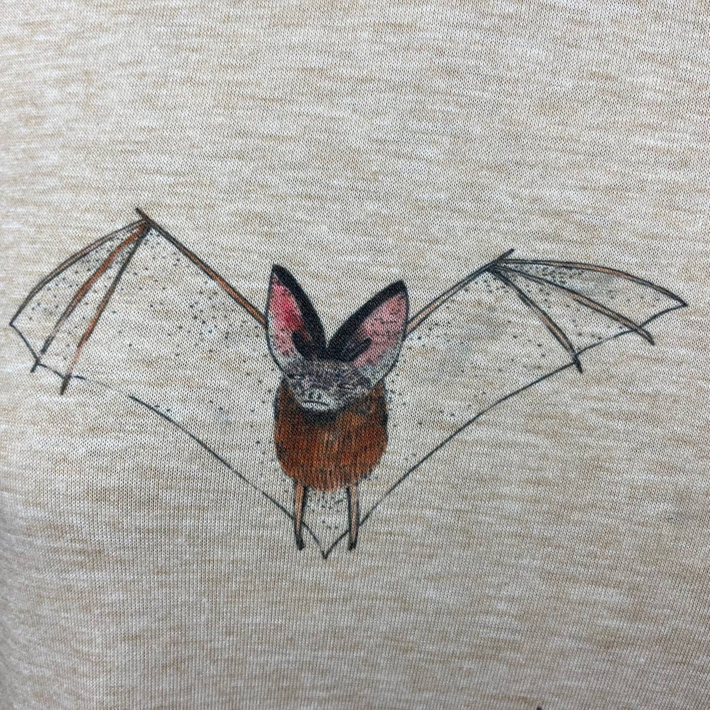 NEW ModCloth Pepaloves Bat’ll Do Bat Print Mini Dress Long Sleeve Halloween Fall Size L