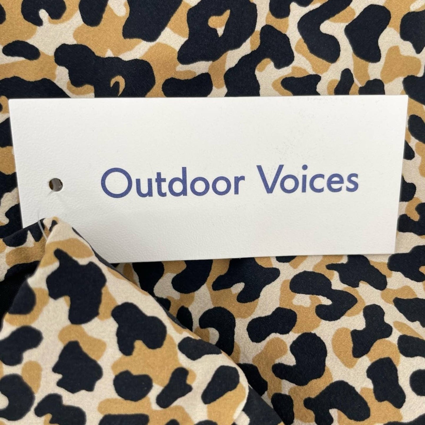 NEW Outdoor Voices Exercise Skort Leopard Print Black Active Athletic Skirt Size XS