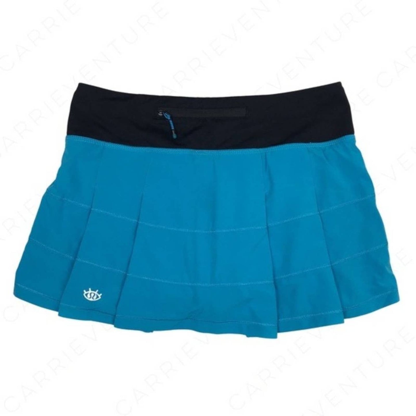 Lululemon Pace Rival 2014 Seawheeze Gusto Blue Tennis Running Skirt Skort Golf Size 4