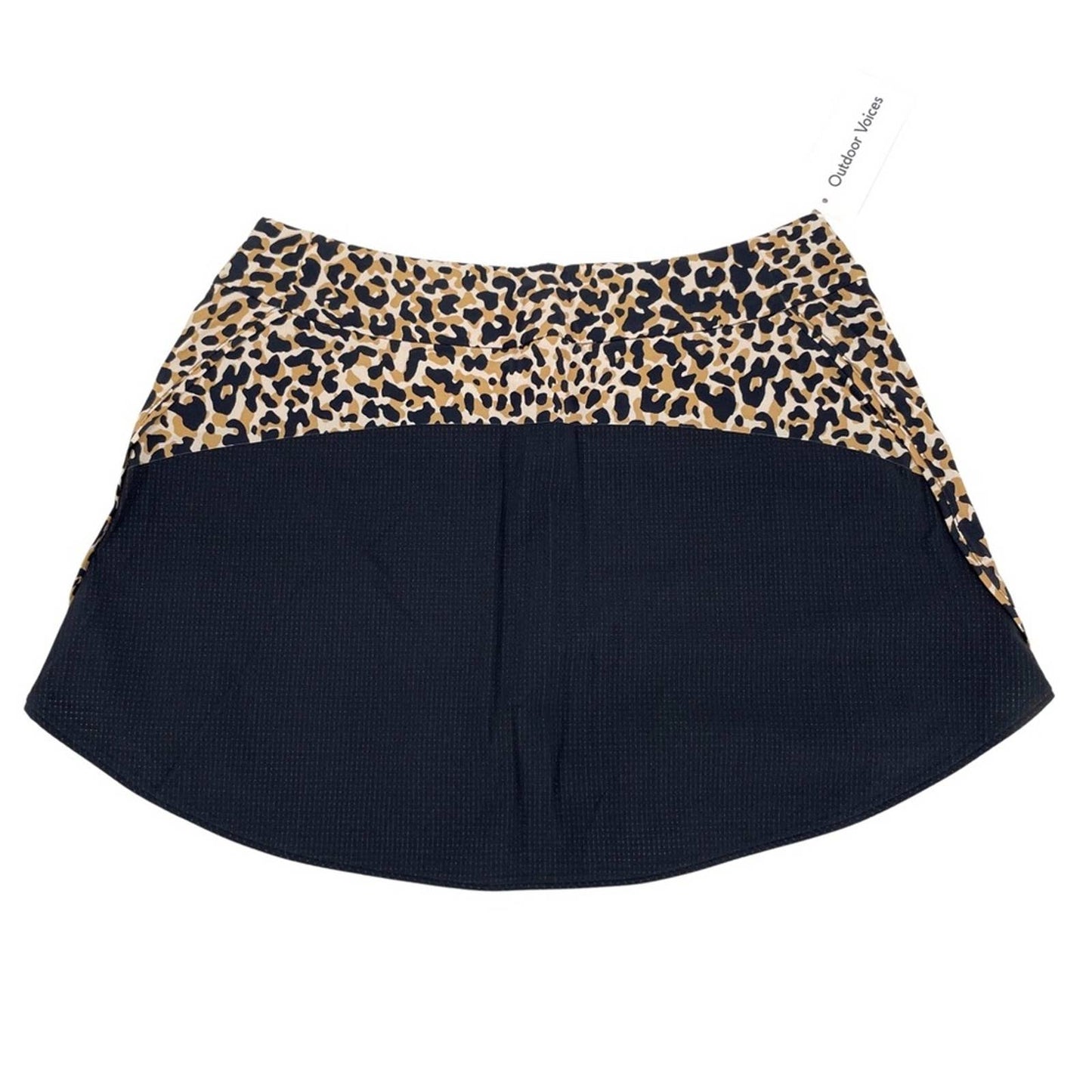 NEW Outdoor Voices Exercise Skort Leopard Print Black Active Athletic Skirt Size XS