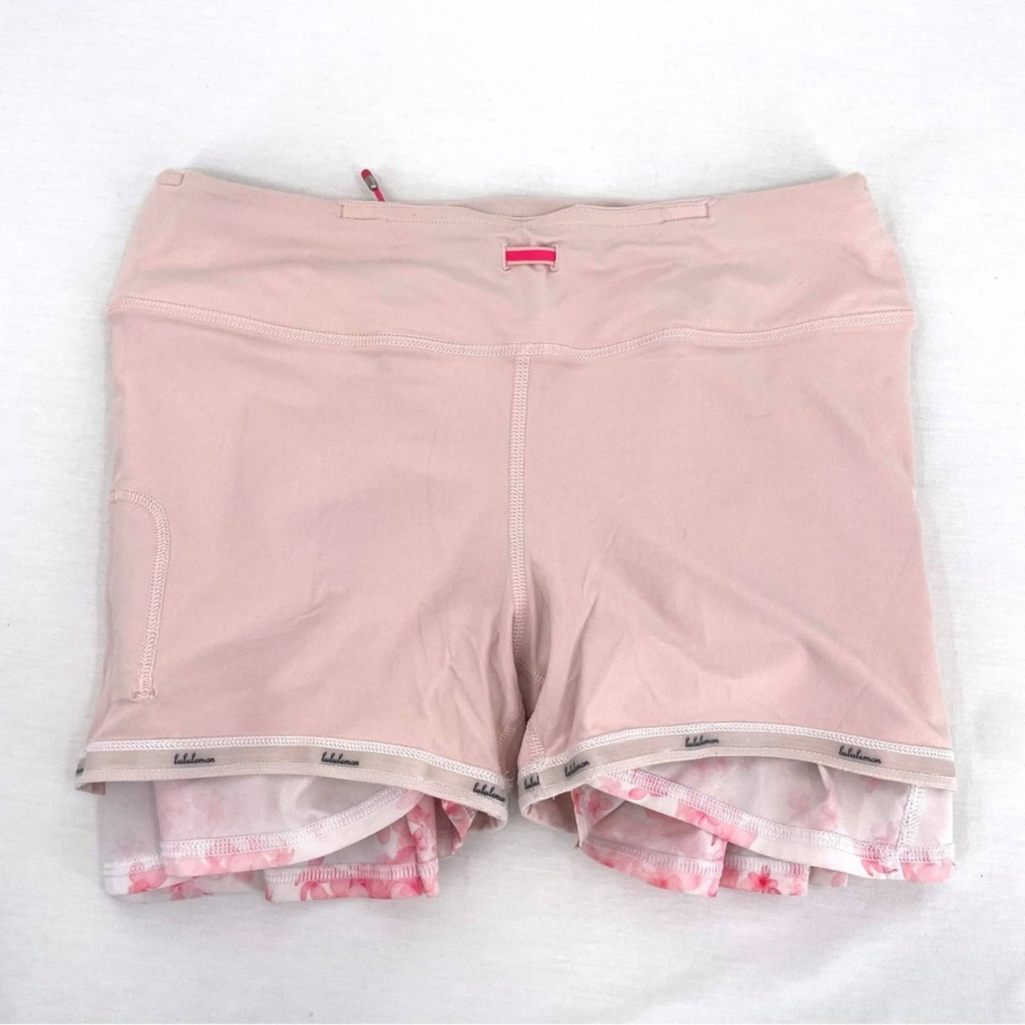 Lululemon Pace Setter Skirt Frangipani Parfait Pink White Golf Tennis Skort Size 4
